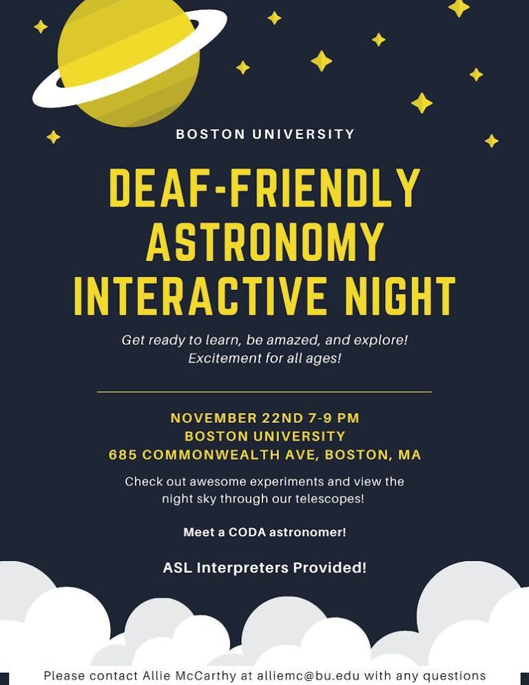 Deaf Friendly Astronomy Interactive Night